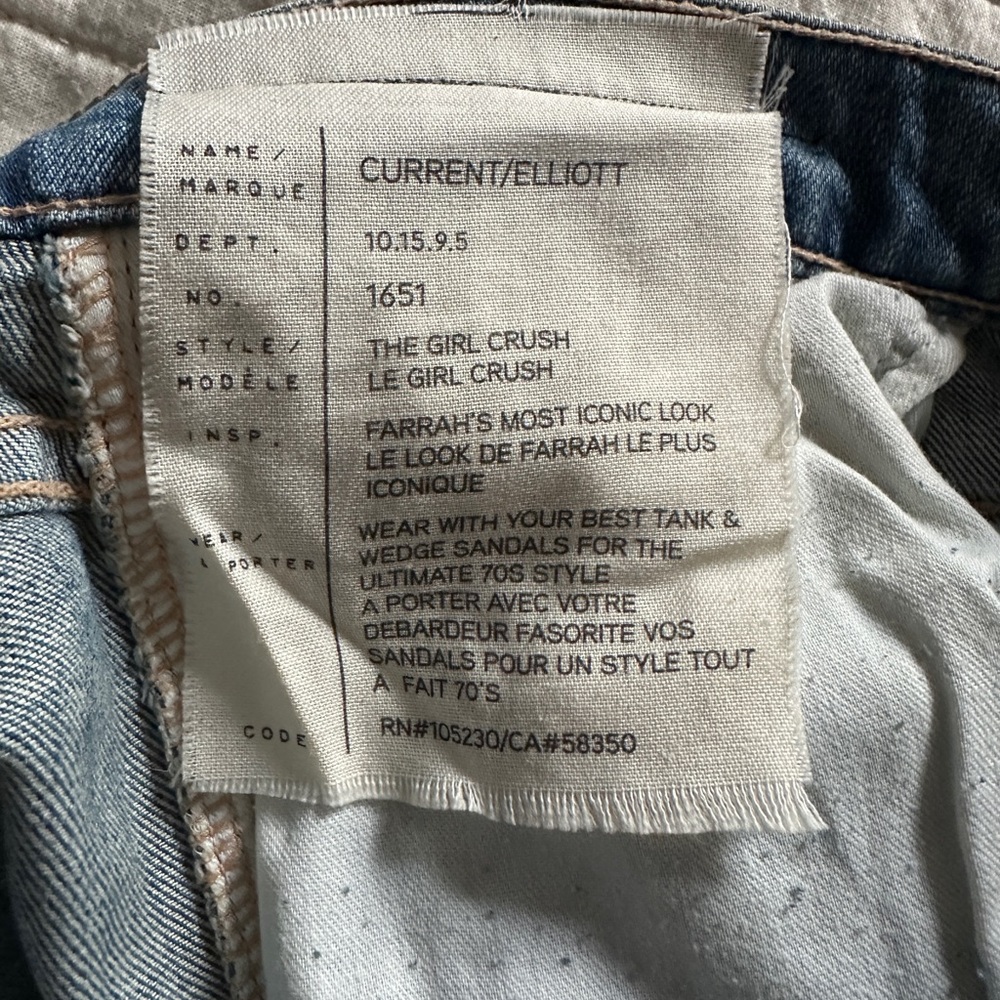 Women's Blue Distressed Flare Jeans - Picture 7 of 10